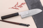 Couteau santoku 16,5cm japonais artisanal Makoto Kurosaki VG7 Damas