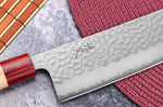 Couteau nakiri japonais artisanal Tsunehisa Aogami Super martelé 16,5cm