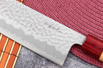 Couteau nakiri japonais artisanal Tsunehisa Aogami Super martelé 16,5cm
