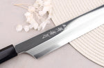 Couteau yanagiba kiritsuke 30cm japonais artisanal Sakai Takayuki Hien