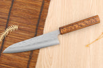 Couteau de chef japonais artisanal Wusaki Yoshi G3 chêne 18cm