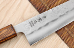 Couteau de chef japonais artisanal Wusaki Yoshi G3 chêne 18cm