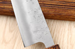 Couteau de chef japonais artisanal Wusaki Yoshi G3 chêne 18cm