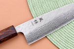 Couteau santoku 16,5cm japonais artisanal Yuzo Enju Damas 440C