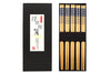 Set de 5 paires de baguettes chinoises en bambou Kutoyama - Modèle 3