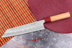 Couteau kiritsuke japonais artisanal Tsunehisa Aogami Super martelé 21cm