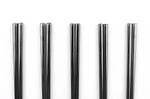 Set de 5 paires de baguettes chinoises en inox noir Kutoyama