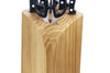 Bloc en pin 5 couteaux + ciseaux Arcos UNIVERSAL lames acier inox NITRUM