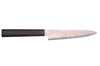 Couteau universel 15cm japonais artisanal Hatsukokoro Hayabusa Rainbow Damas