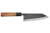 Couteau deba kiritsuke 18cm japonais artisanal Hatsukokoro Shirasagi manche en teck