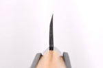 Couteau deba kiritsuke 18cm japonais artisanal Hatsukokoro Shirasagi manche en teck
