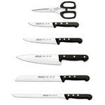Bloc design bois de hêtre 5 couteaux + ciseaux Arcos UNIVERSAL acier inox NITRUM