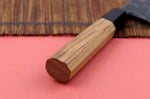 Couteau deba kiritsuke 15cm japonais artisanal Hatsukokoro Shirasagi manche en teck