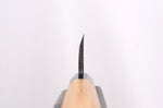 Couteau deba kiritsuke 15cm japonais artisanal Hatsukokoro Shirasagi manche en teck