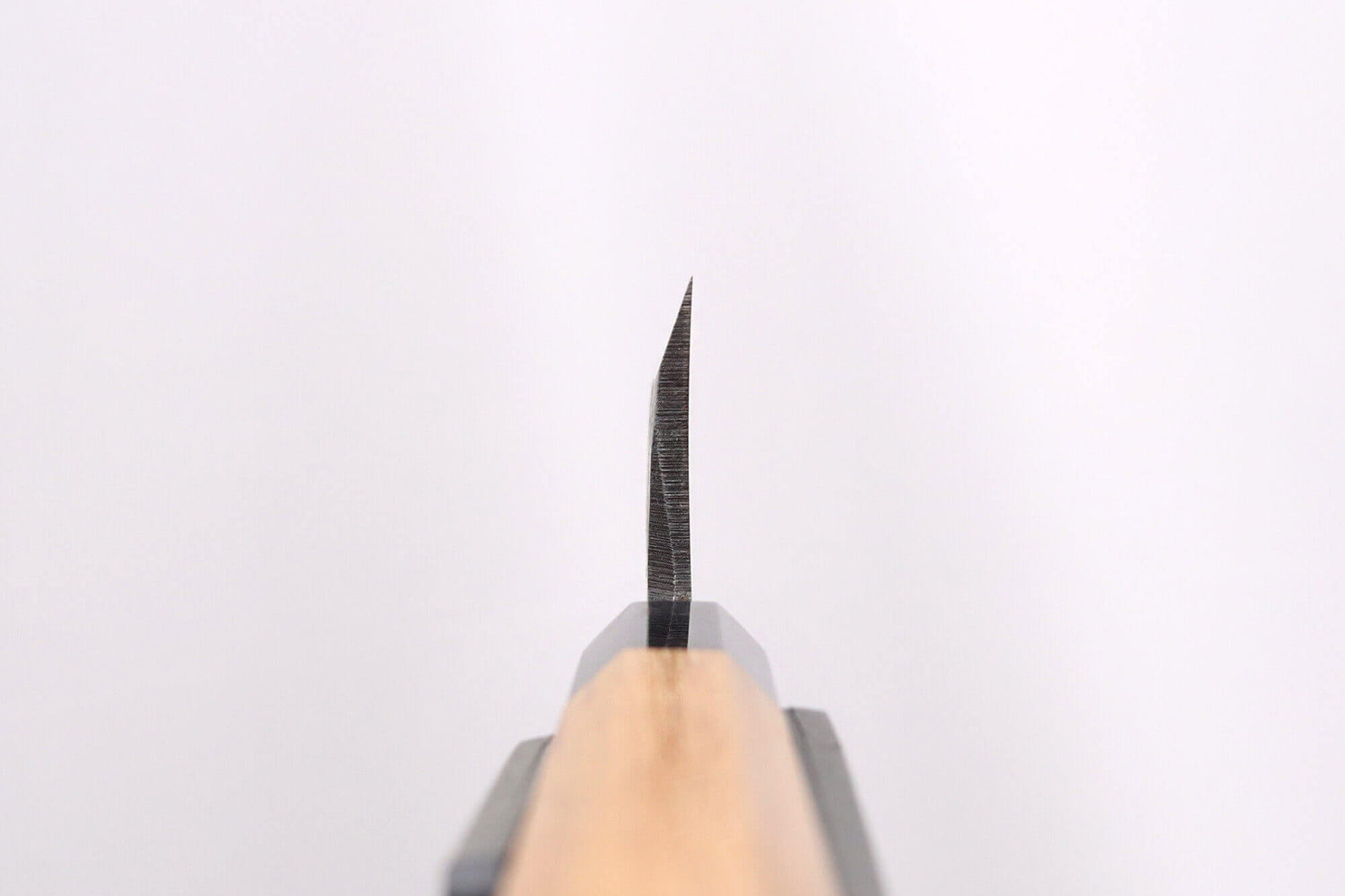 Couteau deba kiritsuke 15cm japonais artisanal Hatsukokoro Shirasagi manche en teck