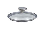 Couvercle en verre bombé Cookut à bouton en inox - 16cm