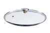 Couvercle en verre bombé Cookut à bouton en inox - 24cm