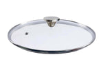 Couvercle en verre bombé Cookut à bouton en inox - 24cm