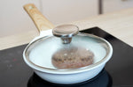 Couvercle en verre bombé Cookut à bouton en inox - 16cm
