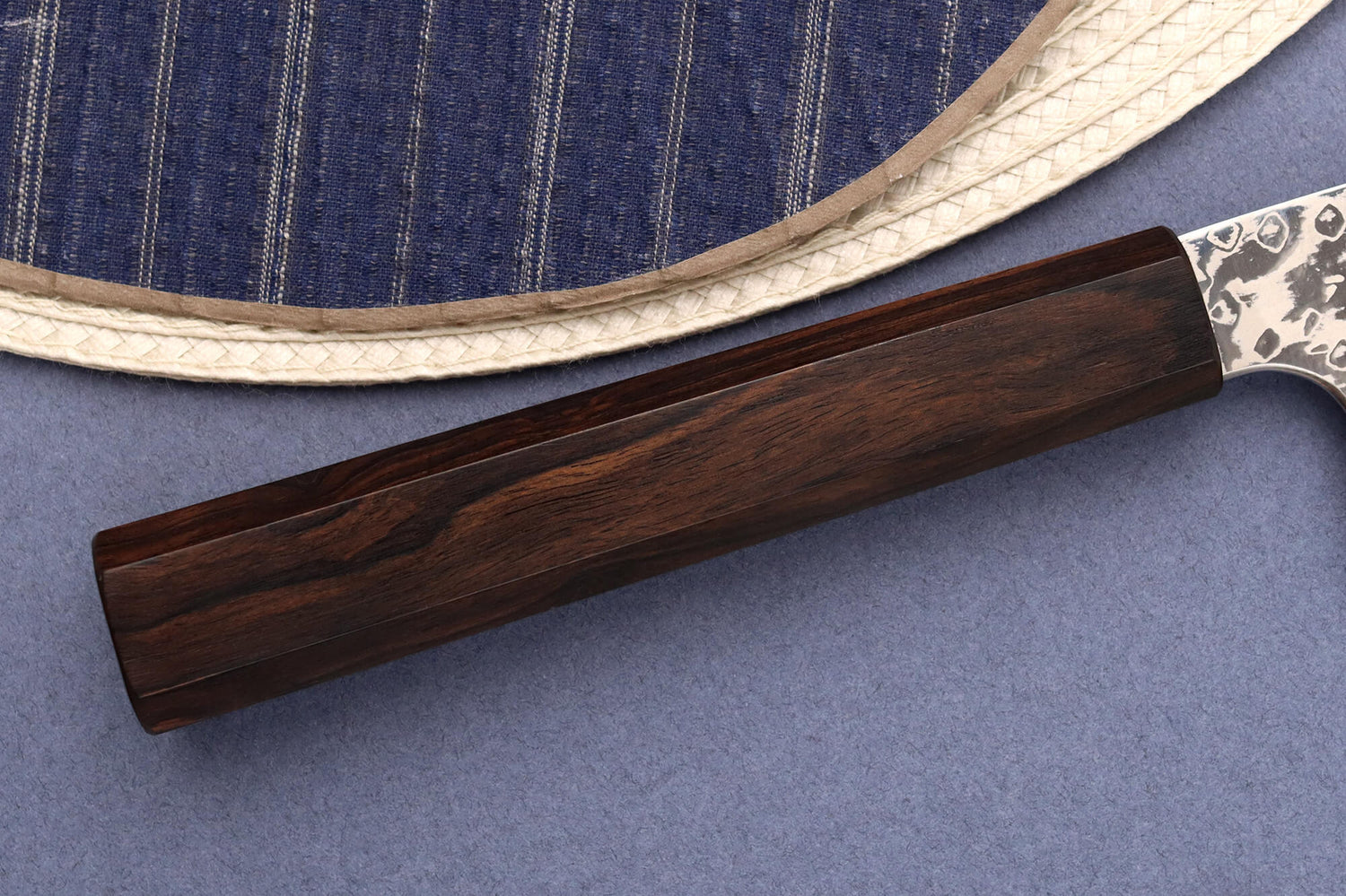 Couteau bunka 16,5cm japonais artisanal Hatsukokoro Ginga ATS-34 Damas ébène