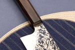 Couteau bunka 16,5cm japonais artisanal Hatsukokoro Ginga ATS-34 Damas ébène
