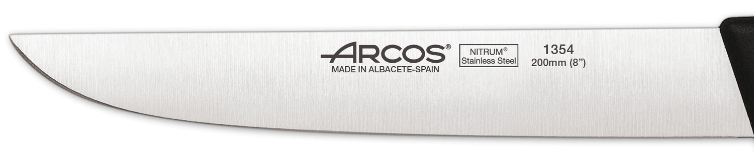 Bloc en hévéa 5 couteaux + ciseaux Arcos NIZA lames acier inox NITRUM