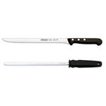 Coffret couteau à jambon + fusil Arcos UNIVERSAL lame acier inox NITRUM