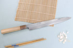 Couteau yanagiba 27cm japonais artisanal Nakamura Kaishin Ginsan Damas