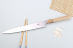 Couteau yanagiba 27cm japonais artisanal Nakamura Kaishin Ginsan Damas