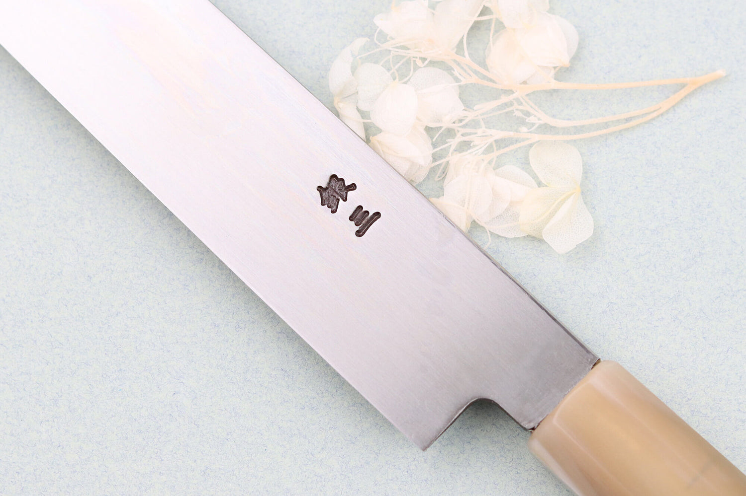 Couteau yanagiba 27cm japonais artisanal Nakamura Kaishin Ginsan Damas