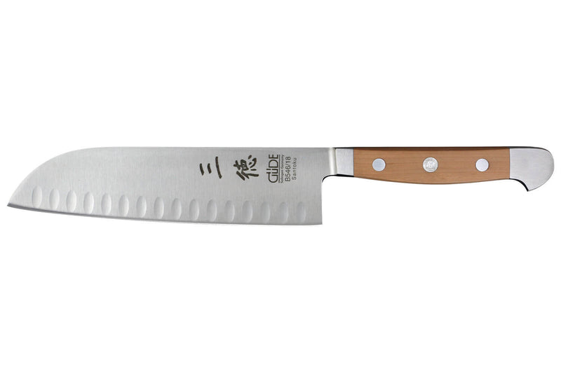 Couteau santoku Gude Alpha Poire 18cm en acier forgé