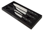 Coffret 3 couteaux + 1 ciseaux Arcos MAITRE lame acier inox NITRUM
