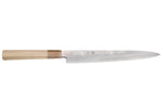 Couteau yanagiba 27cm japonais artisanal Nakamura Kaishin Ginsan Damas