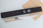 Couteau yanagiba 27cm japonais artisanal Nakamura Kaishin Ginsan Damas