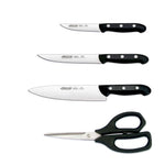 Coffret 3 couteaux + 1 ciseaux Arcos MAITRE lame acier inox NITRUM