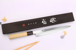 Couteau yanagiba 24cm japonais artisanal Nakamura Kaishin Ginsan Mirror