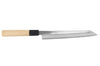 Couteau yanagiba kiritsuke 21cm japonais artisanal Nakamura Kaishin Ginsan Mirror