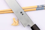 Couteau yanagiba kiritsuke 21cm japonais artisanal Nakamura Kaishin Ginsan Mirror