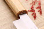 Couteau yanagiba kiritsuke 24cm japonais artisanal Nakamura Kaishin Saku WS2 en chêne