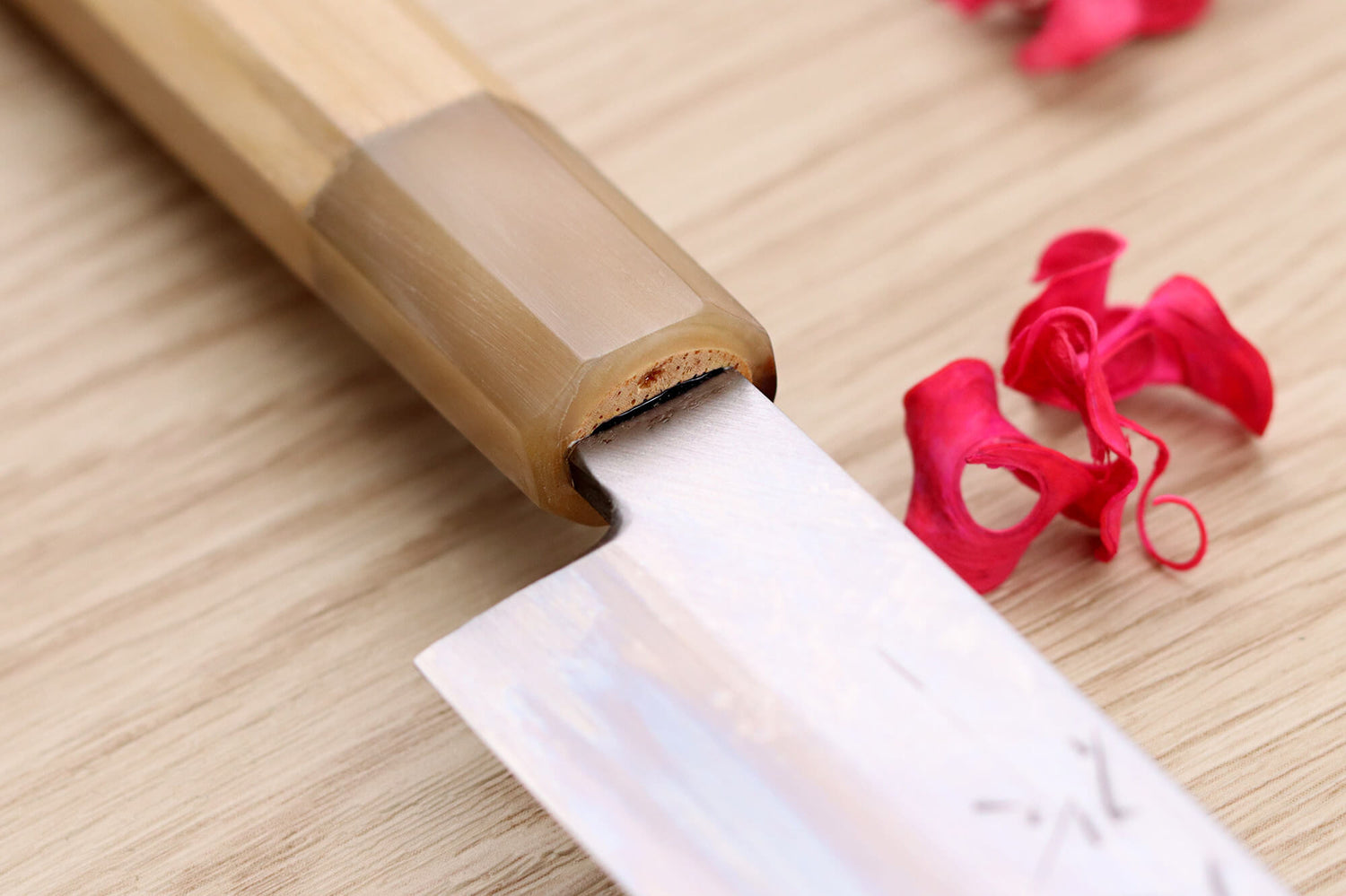 Couteau yanagiba 24cm japonais artisanal Nakamura Kaishin Saku WS2 en magnolia