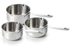 Set de 3 casseroles Beka Maestro 16-18-20cm en acier inoxydable 18/10 avec 2 becs verseurs