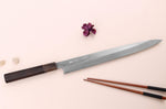 Couteau yanagiba 30cm japonais artisanal Nakamura Kaishin Suminagashi WS1