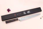 Couteau yanagiba 30cm japonais artisanal Nakamura Kaishin Suminagashi WS1