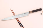 Couteau yanagiba 30cm japonais artisanal Nakamura Kaishin Suminagashi WS1