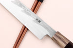 Couteau yanagiba 30cm japonais artisanal Nakamura Kaishin Suminagashi WS1