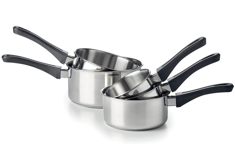 Set de 5 casseroles Beka Polo en acier inoxydable 18/10 et poignée en bakélite