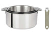 Set de 3 casseroles Cristel Mutine Amovible en inox 16 à 20cm - Poignée couleur incluse - Taupe