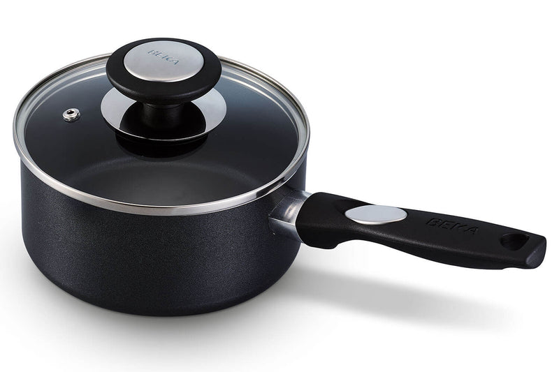 Casserole Beka Pro Induc 16cm revêtement céramique antiadhérent + couvercle en verre