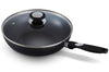 Wok Beka Pro Induc 28cm revêtement céramique antiadhérent + couvercle en verre