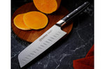 Couteau santoku alvéolé 18cm 32 Dumas Signature manche en micarta